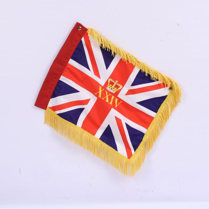 24th The 2nd Warwickshire  regiment of foot Queens colours flag  