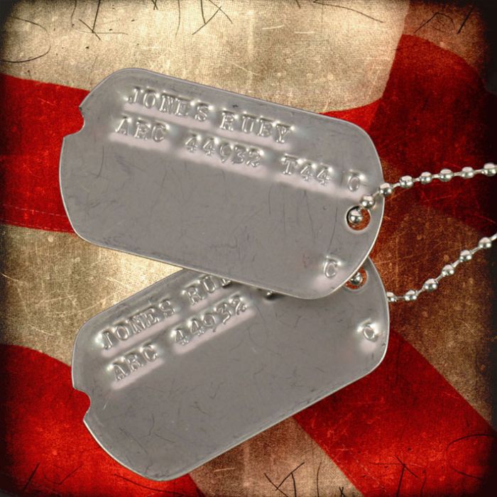 WW2 American Red Cross ARC Printed Dog Tags