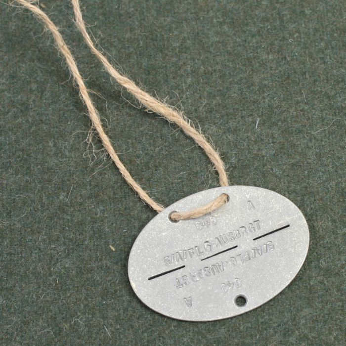 Stamped German WW2 Dog Tag erkennungsmarke