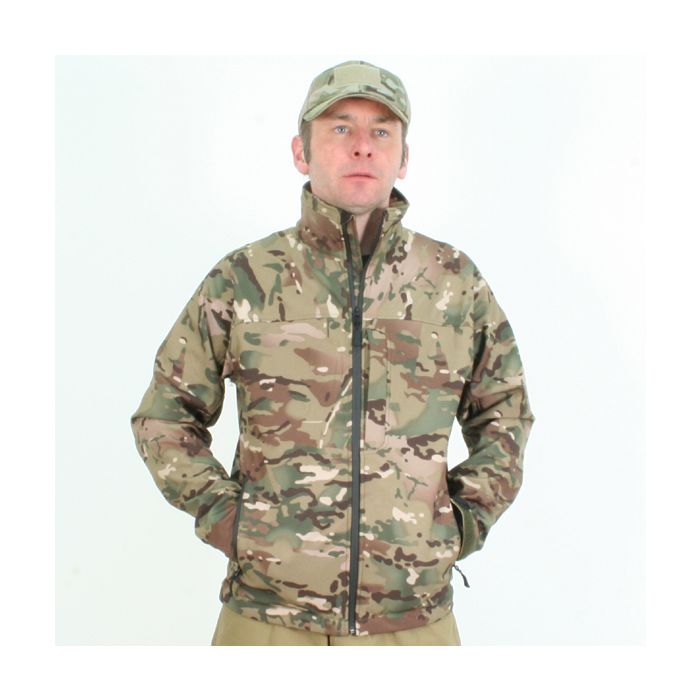 Mens Camouflage Multi Pocket Softshell Camo Jacket 