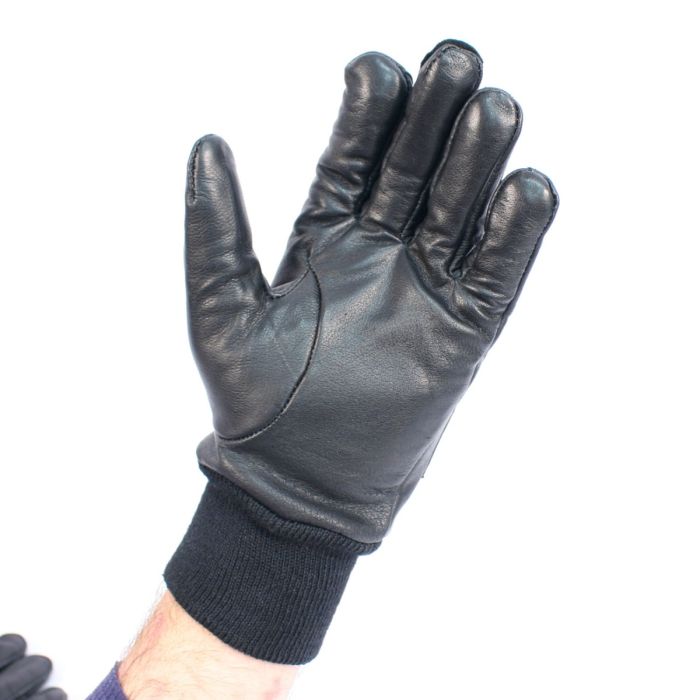 N.I. Black Leather Patrol Glove