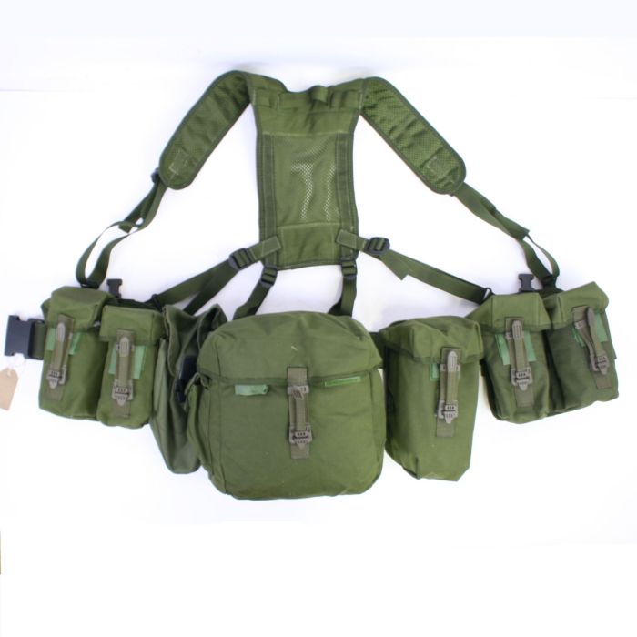 PLCE Green webbing set dated 1991 matching serial numbers