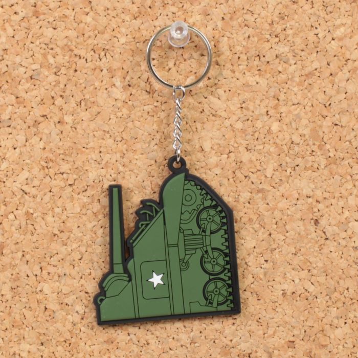 US Sherman Tank Rubber Key Ring