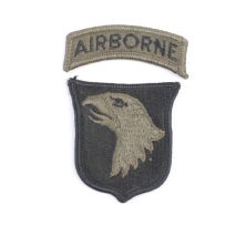 101st Airborne Shoulder Patch Subdued Green and Black
