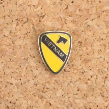 1st Air Cav pin badge with the words Vietnam on it