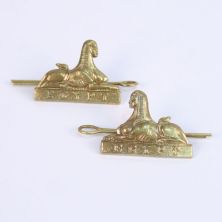 24th Foot Brass Collar Badges Version 1