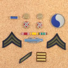 29th Infantry Division Badge Set For Enlisted Mans Service Dress Uniform