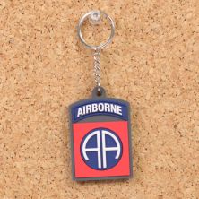 D-Day 44 80 Anniversary 82nd Airborne Rubber Key Ring