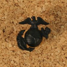 USMC Garrison Cap Badge. Black