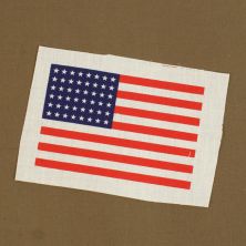 WW2 48 star arm US flag on muslin cloth