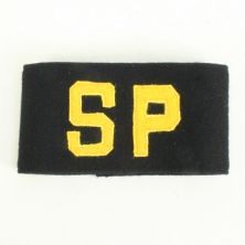 USN WW2 Shore Patrol Armband Yellow S.P. Letters Armband