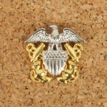 USN Officer garrison cap badge. US Navy Cap Badge