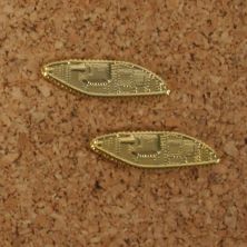 WW2 Armoured Tank Corps Officer Collar Badges