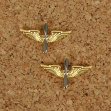 USAAF US Air Force Officers Branch of Service Collar badges.
