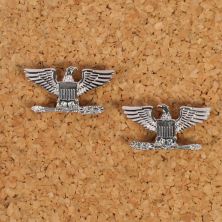 US Officers Colonel Rank Badges. Metal Full Size