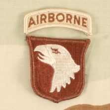 101st Airborne Patch. Desert