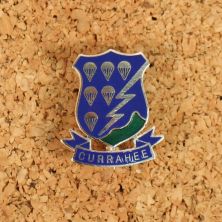 506th PIR Currahee 101st Airborne metal DI badge. Type 2