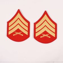USMC Sergeant Stripes Gold on Red for dress blue tunic