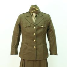 US WW2 Womens OD Wool Enlisted WAC Tunic.