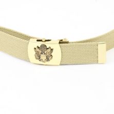 US Officers Army Trouser Belt with Army Crest Buckle