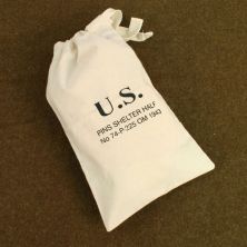 US White Cotton Shelter Half Peg Bag