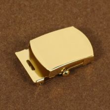 Brass buckle for US trouser belts.