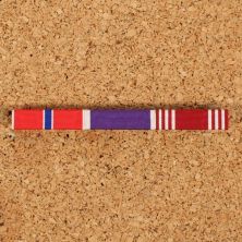 US WW2 3 Bar Ribbon Bar Set. Bronze star, Purple Heart, Good cond.