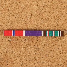 US WW2 3 Ribbon Bar set. Bronze Star, Purple heart, Euro Campaign.