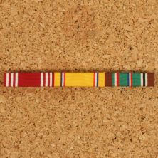 US WW2 3 Bar Ribbon Bar Set. Good cond, American Def. Euro.