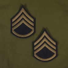 Staff Sergeant Rank Stripes. Green on Blue.