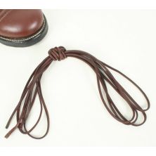 Long leather laces for jump boots brown.