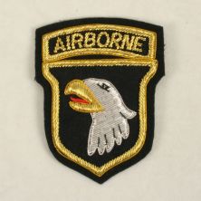 101st Airborne wire bullion shoulder badge