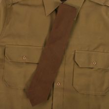 US Officers Chocolate Brown Tie