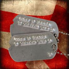 WW2 US Army Nurse Printed Dog Tags