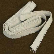 250 Rd Ammo Belt Browning 30 Cal White Cotton Bullet Belt