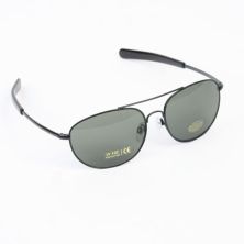 Aviator Glasses Black Frame with Smoke Lens Pilots Sunglasses