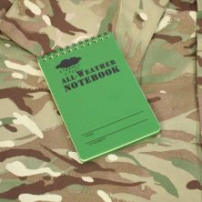A6 All Weather Pad Waterproof Plastic Paper Outdoor Notebook Army Green