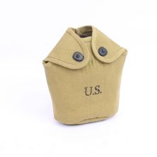 American WW2 M1910 Canteen Water Bottle Carrier OD#3 tan by Kay Canvas