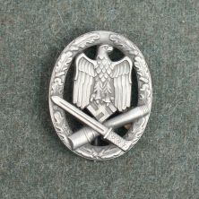 Army General Assault Badge Silver Battle Worn Finish by RUM