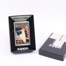 Army Navy Marines Recruiting Poster Zippo