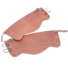 British WW2 ATS Brown Leather Gaiters