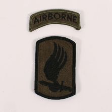 173rd Airborne Brigade Patch. Subdued Green and Black