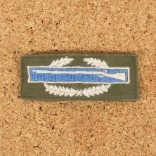 Combat Infantryman Badge CIB. Early Cloth. white on green