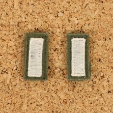 US 1st Lieutenant Rank. White on Green. M43 OG107