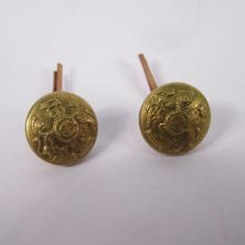 2 x Brass Service Dress SD Cap Buttons