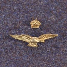 RAF Officers 2 Piece Forage Cap Badge