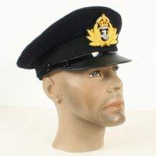 Royal Navy Blue Officer's Peaked Cap Kings Crown 