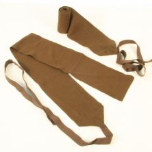 British Army Puttees, Short  Brown Woollen Putties