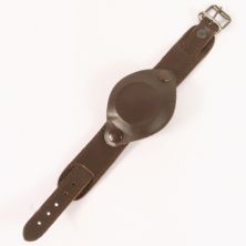 Brown Leather watch strap with face cover