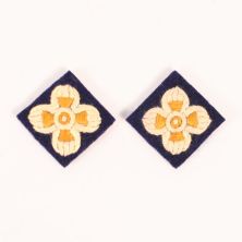 Royal Signals & Engineers Dark Blue Cloth British Army Officer Cloth Rank Pips 